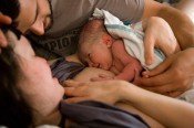 Minutes after birth. Minutes after birth.
