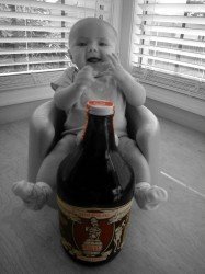 Oh, he can't drink it all. Lightweight. Oh, he can't drink it all. Lightweight.