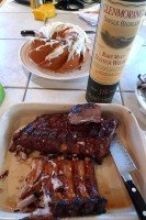 Ribs, scotch, and cake. Good times. Ribs, scotch, and cake. Good times.