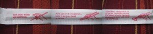 A chopstick triptic. Wow! A chopstick triptic. Wow!
