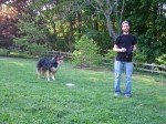 Ash wishes Andrew could throw the frisbee further. Ash wishes Andrew could throw the frisbee further.