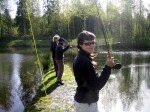 Learning to cast. Learning to cast.